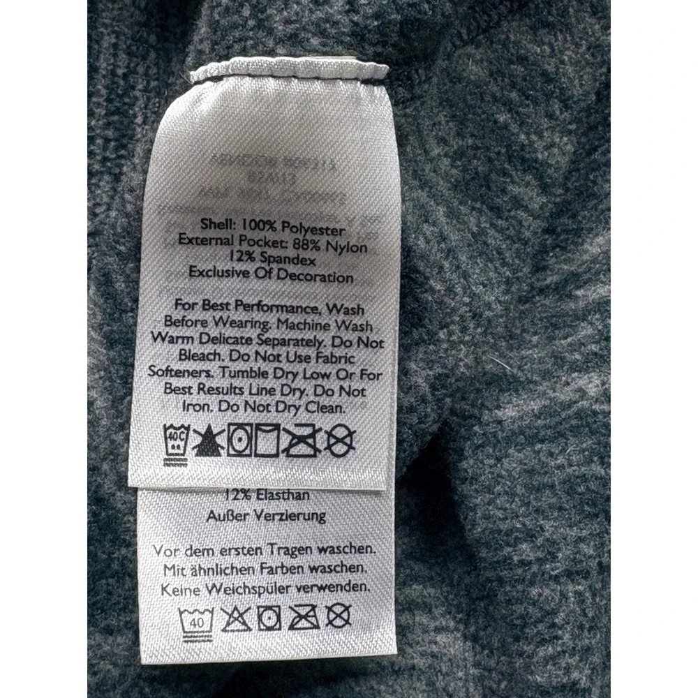 Eddie Bauer First Ascent Mens T2XL 1/4 Zip Fleece Pullover Gray Space Dye‎